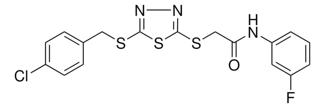 2-({5-[(4-CHLOROBENZYL)SULFANYL]-1,3,4-THIADIAZOL-2-YL}SULFANYL)-N-(3-FLUOROPHENYL)ACETAMIDE AldrichCPR