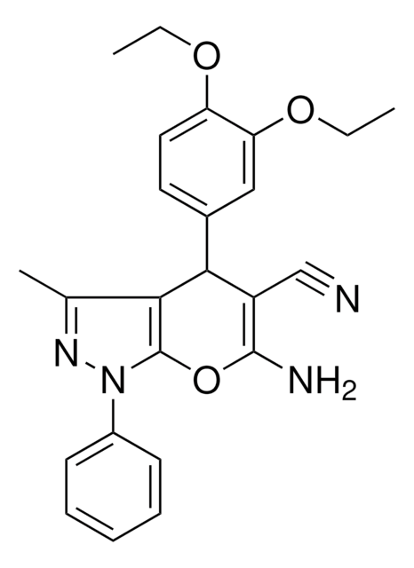 6-AMINO-4-(3,4-DIETHOXYPHENYL)-3-METHYL-1-PHENYL-1,4-DIHYDROPYRANO[2,3-C]PYRAZOLE-5-CARBONITRILE AldrichCPR