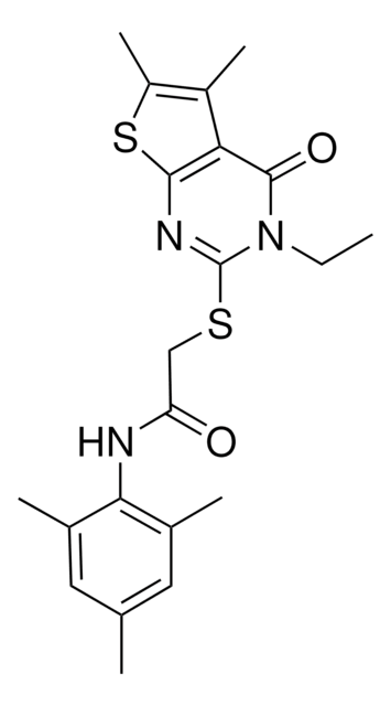 2-[(3-ETHYL-5,6-DIMETHYL-4-OXO-3,4-DIHYDROTHIENO[2,3-D]PYRIMIDIN-2-YL)SULFANYL]-N-MESITYLACETAMIDE AldrichCPR