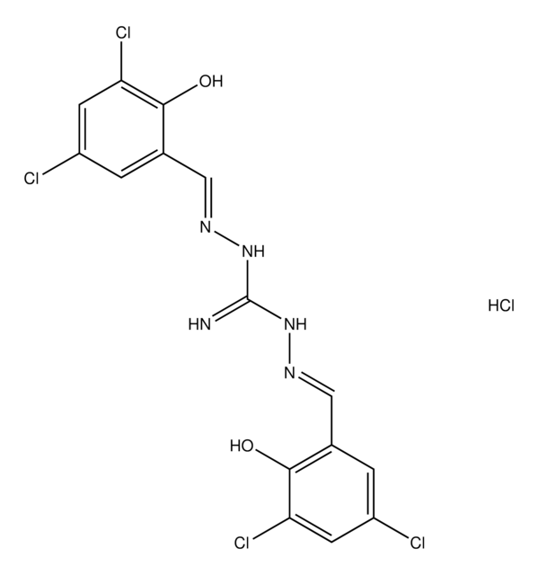 (2E)-2-(3,5-dichloro-2-hydroxybenzylidene)-N'-[(E)-(3,5-dichloro-2-hydroxyphenyl)methylidene]hydrazinecarboximidohydrazide hydrochloride AldrichCPR