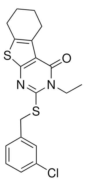 2-[(3-CHLOROBENZYL)SULFANYL]-3-ETHYL-5,6,7,8-TETRAHYDRO[1]BENZOTHIENO[2,3-D]PYRIMIDIN-4(3H)-ONE AldrichCPR