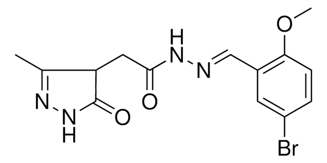 N'-[(E)-(5-BROMO-2-METHOXYPHENYL)METHYLIDENE]-2-(3-METHYL-5-OXO-4,5-DIHYDRO-1H-PYRAZOL-4-YL)ACETOHYDRAZIDE AldrichCPR