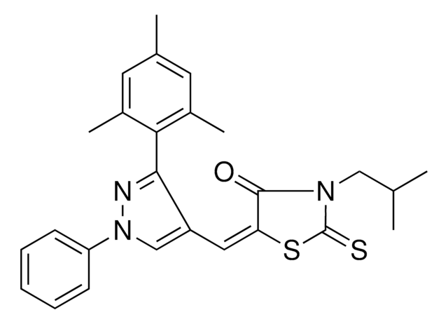 (5E)-3-ISOBUTYL-5-[(3-MESITYL-1-PHENYL-1H-PYRAZOL-4-YL)METHYLENE]-2-THIOXO-1,3-THIAZOLIDIN-4-ONE AldrichCPR