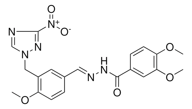 3,4-DIMETHOXY-N'-((E)-{4-METHOXY-3-[(3-NITRO-1H-1,2,4-TRIAZOL-1-YL)METHYL]PHENYL}METHYLIDENE)BENZOHYDRAZIDE AldrichCPR