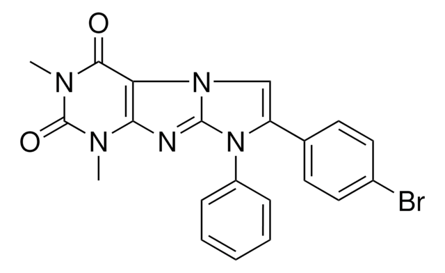 7-(4-BROMOPHENYL)-1,3-DIMETHYL-8-PHENYL-1H-IMIDAZO(2,1-F)PURINE-2,4(3H,8H)-DIONE AldrichCPR