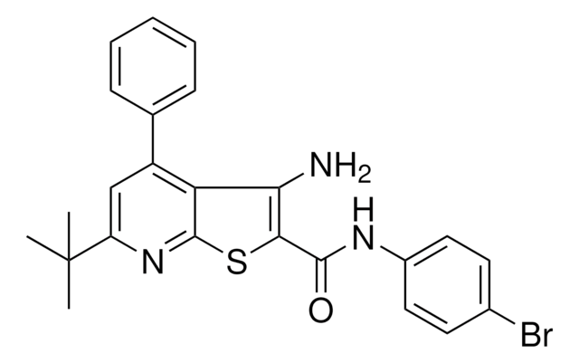 3-AMINO-6-TERT-BUTYL-4-PH-THIENO(2,3-B)PYRIDINE-2-CARBOXYLIC ACID (4-BR-PH)AMIDE AldrichCPR