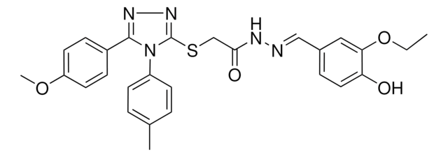 N'-[(E)-(3-ETHOXY-4-HYDROXYPHENYL)METHYLIDENE]-2-{[5-(4-METHOXYPHENYL)-4-(4-METHYLPHENYL)-4H-1,2,4-TRIAZOL-3-YL]SULFANYL}ACETOHYDRAZIDE AldrichCPR