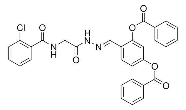 5-(BENZOYLOXY)-2-(2-(((2-CHLOROBENZOYL)AMINO)AC)CARBOHYDRAZONOYL)PHENYL BENZOATE AldrichCPR