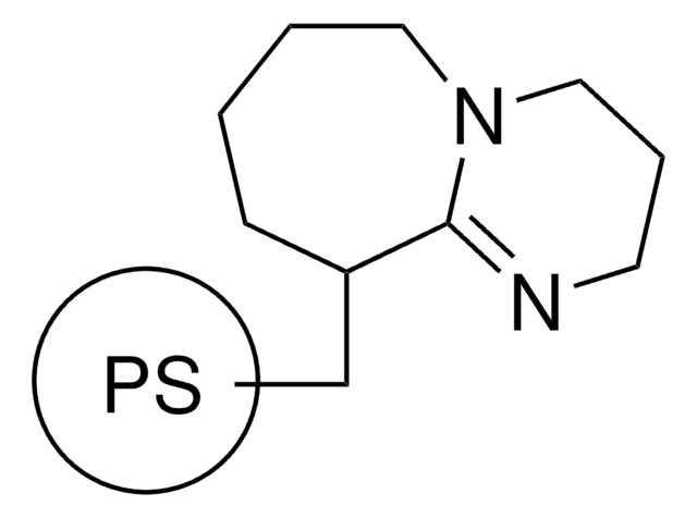 1,8-Diazabicyclo[5.4.0]undec-7-ene, polymer-bound 100-200&#160;mesh, extent of labeling: 1.5-2.5&#160;mmol/g loading, 1&#160;% cross-linked with divinylbenzene