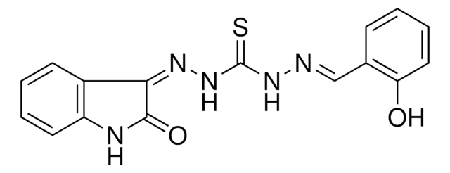 N''-[(E)-(2-HYDROXYPHENYL)METHYLIDENE]-N'''-[(3Z)-2-OXO-1,2-DIHYDRO-3H-INDOL-3-YLIDENE]THIOCARBONOHYDRAZIDE AldrichCPR