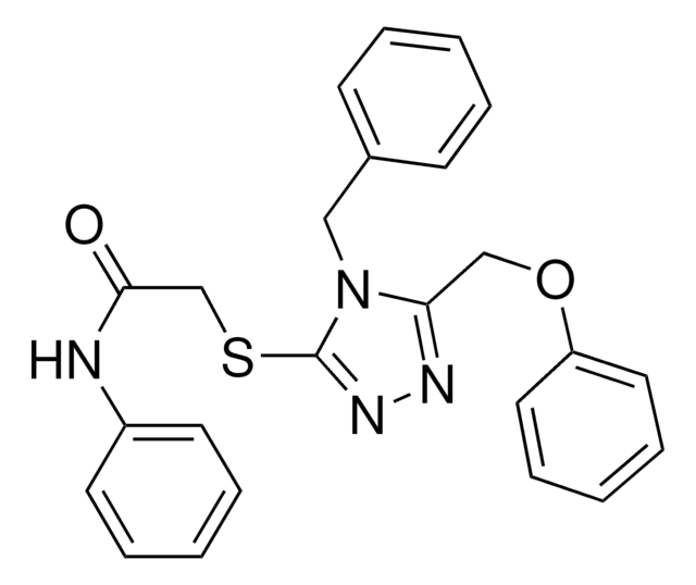 2-((4-BENZYL-5-(PHENOXYMETHYL)-4H-1,2,4-TRIAZOL-3-YL)THIO)-N-PHENYLACETAMIDE AldrichCPR