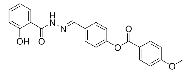 4-((2-(2-HYDROXYBENZOYL)HYDRAZONO)METHYL)PHENYL 4-METHOXYBENZOATE AldrichCPR