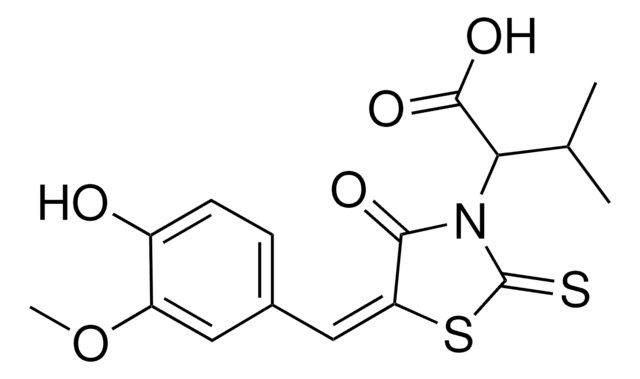 2-[(5E)-5-(4-HYDROXY-3-METHOXYBENZYLIDENE)-4-OXO-2-THIOXO-1,3-THIAZOLIDIN-3-YL]-3-METHYLBUTANOIC ACID AldrichCPR