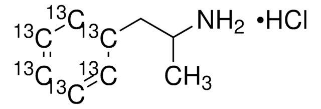 (±)-Amphetamine-13C6 hydrochloride solution 100&#160;&#956;g/mL in methanol ((as free base)), certified reference material, ampule of 1&#160;mL, Cerilliant&#174;