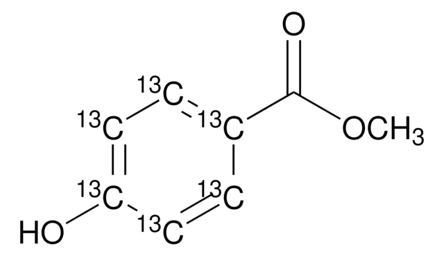 Methyl 4-hydroxybenzoate-ring-13C6 solution 50&#160;&#956;g/mL in acetone, analytical standard