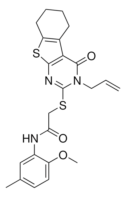 2-[(3-ALLYL-4-OXO-3,4,5,6,7,8-HEXAHYDRO[1]BENZOTHIENO[2,3-D]PYRIMIDIN-2-YL)SULFANYL]-N-(2-METHOXY-5-METHYLPHENYL)ACETAMIDE AldrichCPR