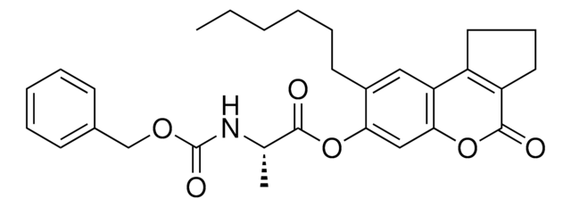 8-HEXYL-4-OXO-1,2,3,4-TETRAHYDROCYCLOPENTA[C]CHROMEN-7-YL (2S)-2-{[(BENZYLOXY)CARBONYL]AMINO}PROPANOATE AldrichCPR