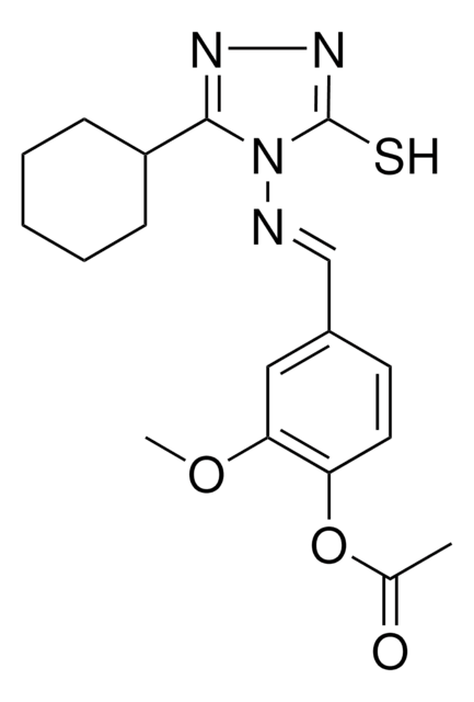 4-(((3-CYCLOHEXYL-5-MERCAPTO-4H-1,2,4-TRIAZOL-4-YL)IMINO)ME)-2-MEO-PH ACETATE AldrichCPR