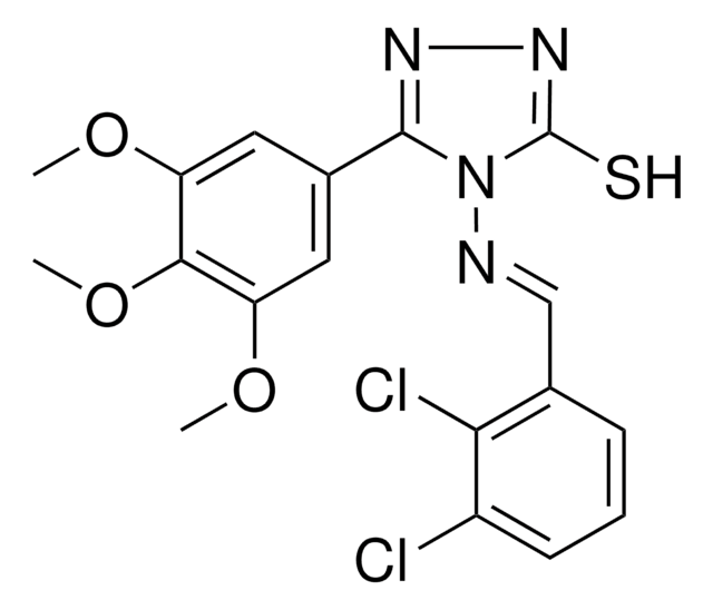 4-{[(E)-(2,3-DICHLOROPHENYL)METHYLIDENE]AMINO}-5-(3,4,5-TRIMETHOXYPHENYL)-4H-1,2,4-TRIAZOLE-3-THIOL AldrichCPR