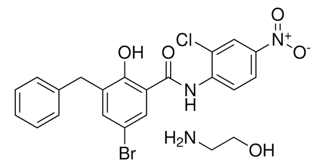 3-BENZYL-5-BROMO-N-(2-CHLORO-4-NITROPHENYL)-2-HYDROXYBENZAMIDE COMPOUND WITH 2-AMINOETHANOL AldrichCPR