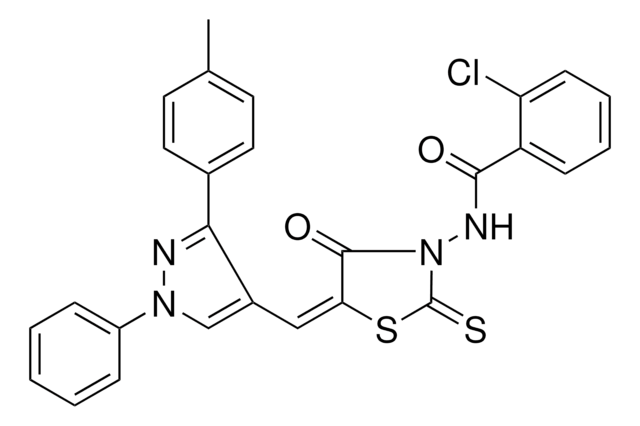 2-CHLORO-N-((5E)-5-{[3-(4-METHYLPHENYL)-1-PHENYL-1H-PYRAZOL-4-YL]METHYLENE}-4-OXO-2-THIOXO-1,3-THIAZOLIDIN-3-YL)BENZAMIDE AldrichCPR