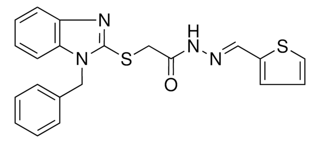 2-[(1-BENZYL-1H-BENZIMIDAZOL-2-YL)SULFANYL]-N'-[(E)-2-THIENYLMETHYLIDENE]ACETOHYDRAZIDE AldrichCPR