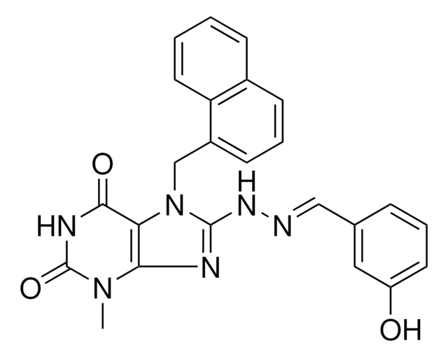 3-HYDROXYBENZALDEHYDE [3-METHYL-7-(1-NAPHTHYLMETHYL)-2,6-DIOXO-2,3,6,7-TETRAHYDRO-1H-PURIN-8-YL]HYDRAZONE AldrichCPR