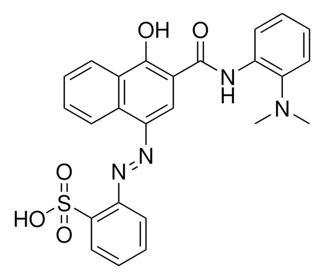 2-[(E)-(3-{[2-(DIMETHYLAMINO)ANILINO]CARBONYL}-4-HYDROXY-1-NAPHTHYL)DIAZENYL]BENZENESULFONIC ACID AldrichCPR