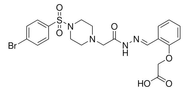 (2-{(E)-[({4-[(4-BROMOPHENYL)SULFONYL]-1-PIPERAZINYL}ACETYL)HYDRAZONO]METHYL}PHENOXY)ACETIC ACID AldrichCPR