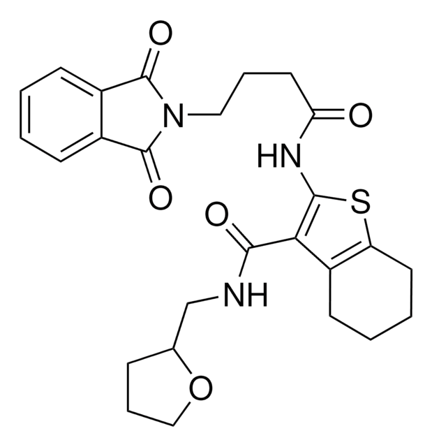 2-{[4-(1,3-DIOXO-1,3-DIHYDRO-2H-ISOINDOL-2-YL)BUTANOYL]AMINO}-N-(TETRAHYDRO-2-FURANYLMETHYL)-4,5,6,7-TETRAHYDRO-1-BENZOTHIOPHENE-3-CARBOXAMIDE AldrichCPR