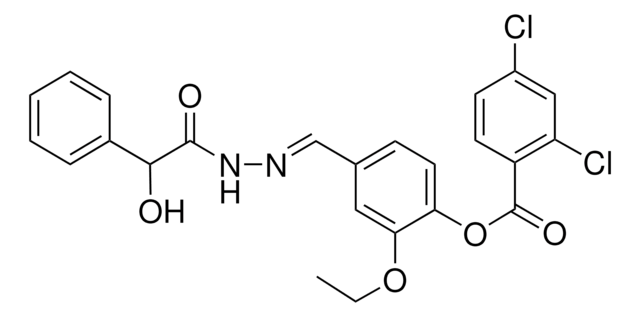 2-ETHOXY-4-(2-(HYDROXY(PHENYL)ACETYL)CARBOHYDRAZONOYL)PHENYL 2,4-DI-CL-BENZOATE AldrichCPR