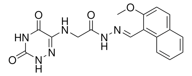 2-[(3,5-DIOXO-2,3,4,5-TETRAHYDRO-1,2,4-TRIAZIN-6-YL)AMINO]-N'-[(E)-(2-METHOXY-1-NAPHTHYL)METHYLIDENE]ACETOHYDRAZIDE AldrichCPR