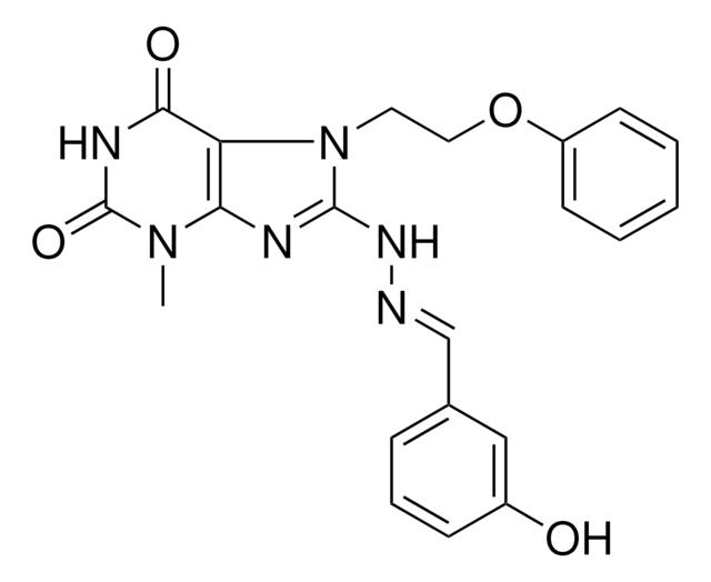 3-HYDROXYBENZALDEHYDE [3-METHYL-2,6-DIOXO-7-(2-PHENOXYETHYL)-2,3,6,7-TETRAHYDRO-1H-PURIN-8-YL]HYDRAZONE AldrichCPR