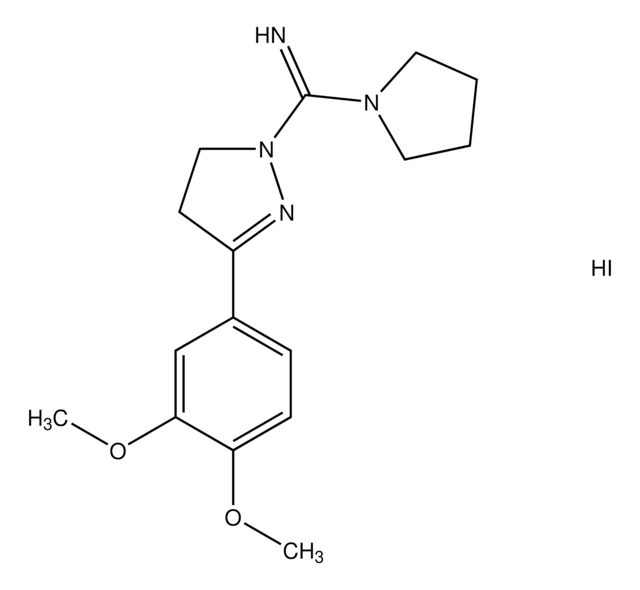 [3-(3,4-dimethoxyphenyl)-4,5-dihydro-1H-pyrazol-1-yl](1-pyrrolidinyl)methanimine hydroiodide AldrichCPR