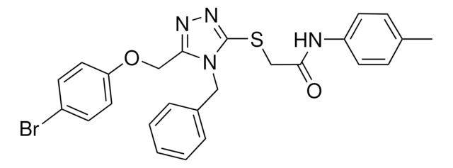 2-({4-BENZYL-5-[(4-BROMOPHENOXY)METHYL]-4H-1,2,4-TRIAZOL-3-YL}SULFANYL)-N-(4-METHYLPHENYL)ACETAMIDE AldrichCPR