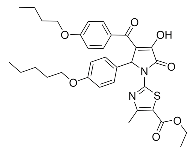 ETHYL 2-{3-(4-BUTOXYBENZOYL)-4-HYDROXY-5-OXO-2-[4-(PENTYLOXY)PHENYL]-2,5-DIHYDRO-1H-PYRROL-1-YL}-4-METHYL-1,3-THIAZOLE-5-CARBOXYLATE AldrichCPR