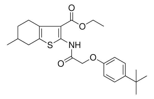 ETHYL 2-{[(4-TERT-BUTYLPHENOXY)ACETYL]AMINO}-6-METHYL-4,5,6,7-TETRAHYDRO-1-BENZOTHIOPHENE-3-CARBOXYLATE AldrichCPR