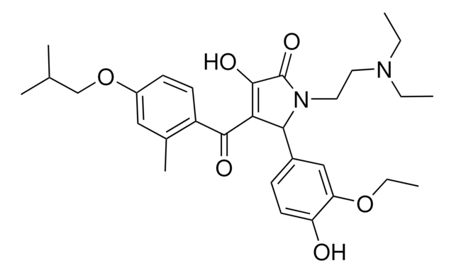 1-[2-(DIETHYLAMINO)ETHYL]-5-(3-ETHOXY-4-HYDROXYPHENYL)-3-HYDROXY-4-(4-ISOBUTOXY-2-METHYLBENZOYL)-1,5-DIHYDRO-2H-PYRROL-2-ONE AldrichCPR