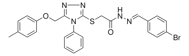 N'-[(E)-(4-BROMOPHENYL)METHYLIDENE]-2-({5-[(4-METHYLPHENOXY)METHYL]-4-PHENYL-4H-1,2,4-TRIAZOL-3-YL}SULFANYL)ACETOHYDRAZIDE AldrichCPR