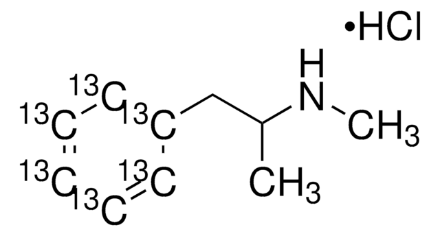 (±)-Methamphetamine-13C6 hydrochloride solution 100&#160;&#956;g/mL in methanol (as free base), certified reference material, ampule of 1&#160;mL, Cerilliant&#174;