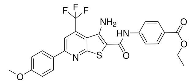 ETHYL 4-({[3-AMINO-6-(4-METHOXYPHENYL)-4-(TRIFLUOROMETHYL)THIENO[2,3-B]PYRIDIN-2-YL]CARBONYL}AMINO)BENZOATE AldrichCPR