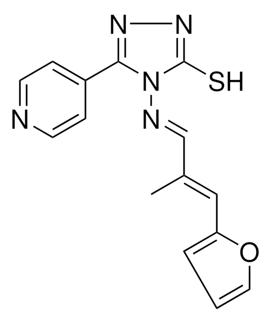 4-{[(E,2E)-3-(2-FURYL)-2-METHYL-2-PROPENYLIDENE]AMINO}-5-(4-PYRIDINYL)-4H-1,2,4-TRIAZOL-3-YL HYDROSULFIDE AldrichCPR