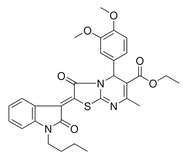 ETHYL (2Z)-2-(1-BUTYL-2-OXO-1,2-DIHYDRO-3H-INDOL-3-YLIDENE)-5-(3,4-DIMETHOXYPHENYL)-7-METHYL-3-OXO-2,3-DIHYDRO-5H-[1,3]THIAZOLO[3,2-A]PYRIMIDINE-6-CARBOXYLATE AldrichCPR