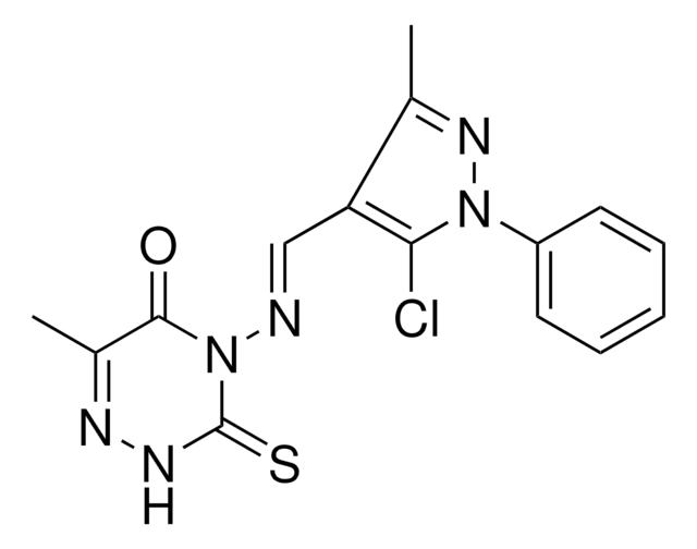 4-{[(E)-(5-CHLORO-3-METHYL-1-PHENYL-1H-PYRAZOL-4-YL)METHYLIDENE]AMINO}-6-METHYL-3-THIOXO-3,4-DIHYDRO-1,2,4-TRIAZIN-5(2H)-ONE AldrichCPR