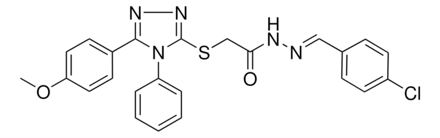 N'-[(E)-(4-CHLOROPHENYL)METHYLIDENE]-2-{[5-(4-METHOXYPHENYL)-4-PHENYL-4H-1,2,4-TRIAZOL-3-YL]SULFANYL}ACETOHYDRAZIDE AldrichCPR