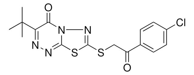 3-TERT-BUTYL-7-{[2-(4-CHLOROPHENYL)-2-OXOETHYL]SULFANYL}-4H-[1,3,4]THIADIAZOLO[2,3-C][1,2,4]TRIAZIN-4-ONE AldrichCPR