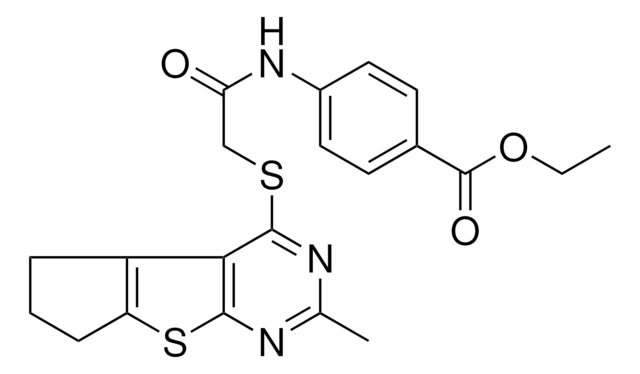 ETHYL 4-({[(2-METHYL-6,7-DIHYDRO-5H-CYCLOPENTA[4,5]THIENO[2,3-D]PYRIMIDIN-4-YL)SULFANYL]ACETYL}AMINO)BENZOATE AldrichCPR