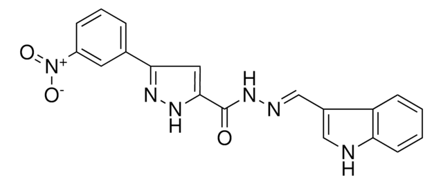 N'-(1H-INDOL-3-YLMETHYLENE)-3-(3-NITROPHENYL)-1H-PYRAZOLE-5-CARBOHYDRAZIDE AldrichCPR