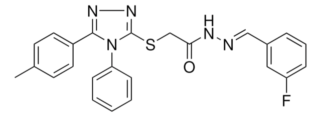 N'-[(E)-(3-FLUOROPHENYL)METHYLIDENE]-2-{[5-(4-METHYLPHENYL)-4-PHENYL-4H-1,2,4-TRIAZOL-3-YL]SULFANYL}ACETOHYDRAZIDE AldrichCPR