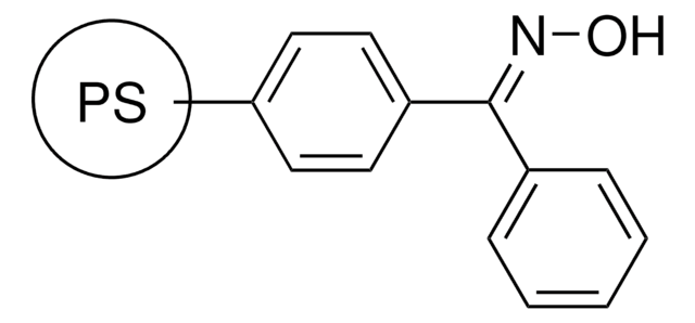 Benzophenone oxime, polymer-bound 100-200&#160;mesh, extent of labeling: 1.0-1.5&#160;mmol/g loading, 1&#160;% cross-linked with divinylbenzene